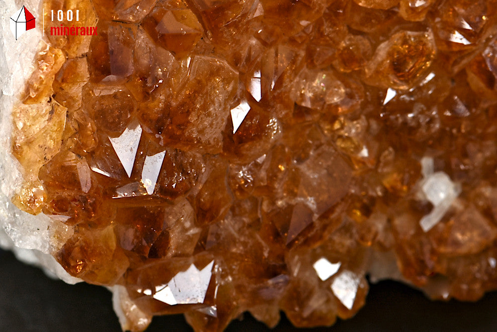 Minéral cristallisé de citrine du Brésil