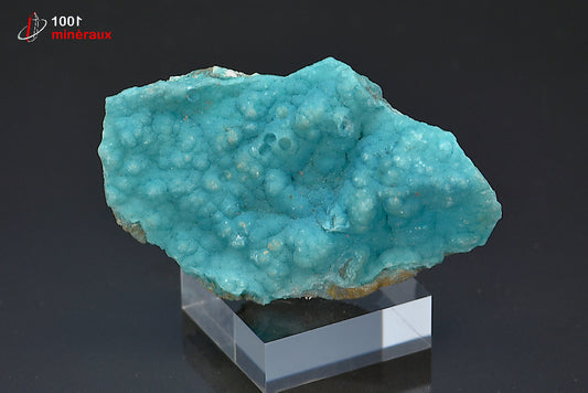 Minéral cristallisé d'hémimorphite bleue de République démocratique du Congo