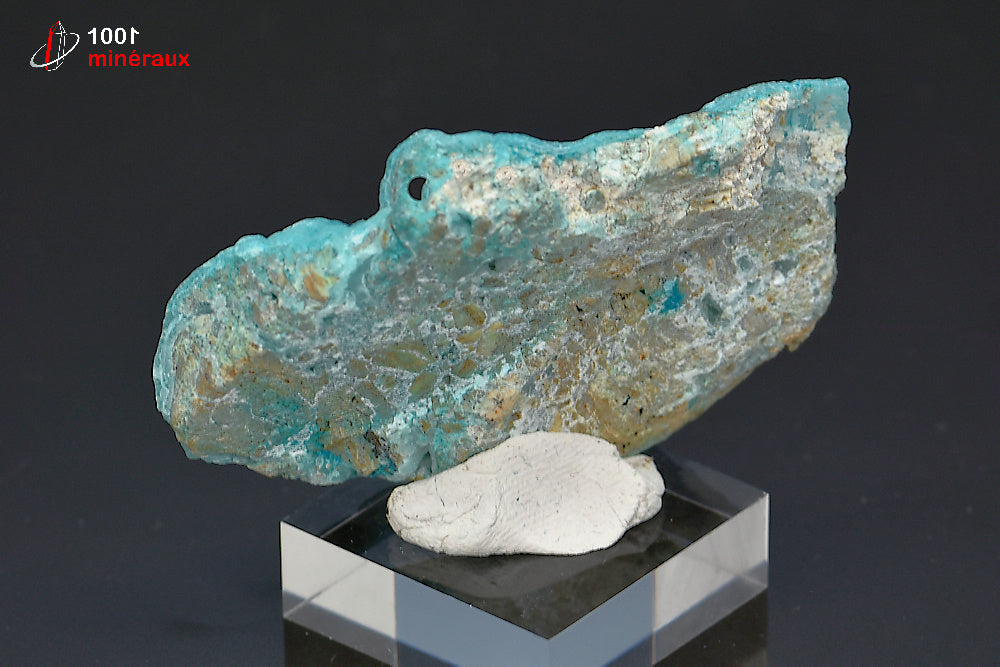 Minéral cristallisé d'hémimorphite bleue de République démocratique du Congo