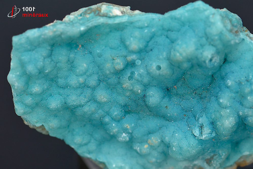 Minéral cristallisé d'hémimorphite bleue de République démocratique du Congo