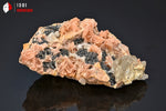 Cérusite sur Baryte et Galène - Maroc- minéraux à cristaux 7 cm / 77g / BK954 - Vignette | 1001 minéraux