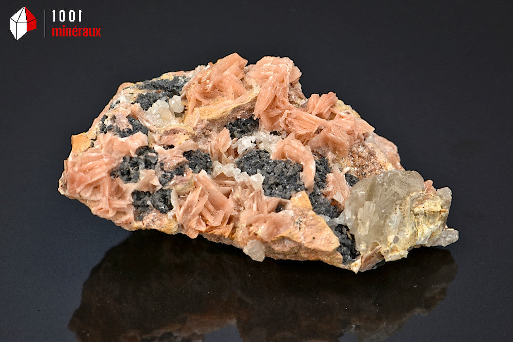 Minéral cristallisé de Baryte, cérusite et galène du Maroc