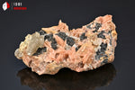 Cérusite sur Baryte et Galène - Maroc- minéraux à cristaux 7 cm / 77g / BK954 - Vignette | 1001 minéraux