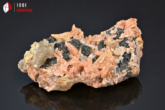 Minéral cristallisé de Baryte, cérusite et galène du Maroc