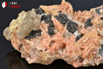 Cérusite sur Baryte et Galène - Maroc- minéraux à cristaux 7 cm / 77g / BK954 - Vignette | 1001 minéraux