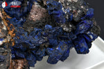 Cristaux d'Azurite sur Quartz - Maroc - minéraux à cristaux 4,6 cm / 45g / BK956 - Vignette | 1001 minéraux