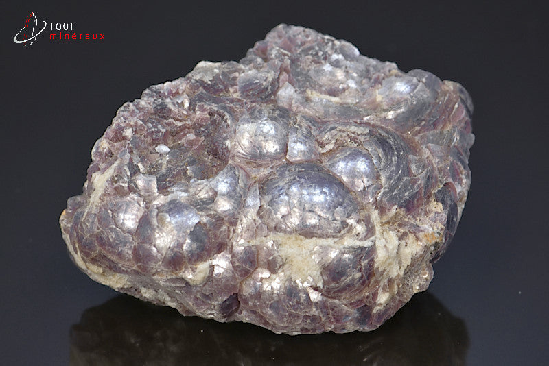 Minéral cristallisé de lépidolite mauve du Brésil