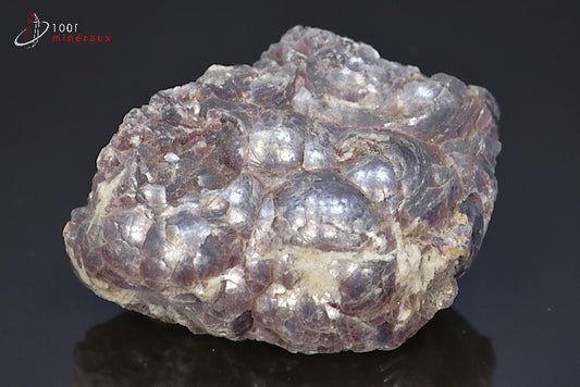 Minéral cristallisé de lépidolite mauve du Brésil