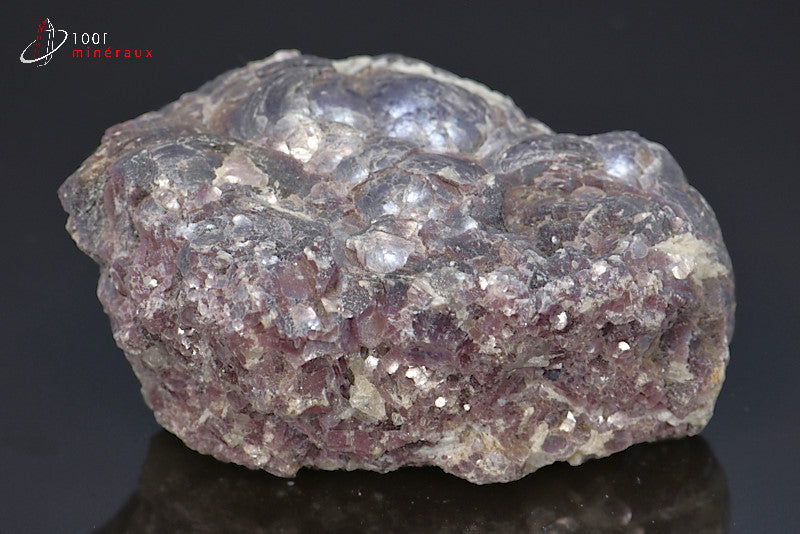 Minéral cristallisé de lépidolite mauve du Brésil