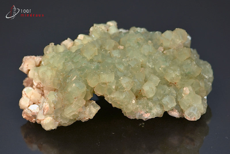 Minéral cristallisé de prehnite verte du Maroc