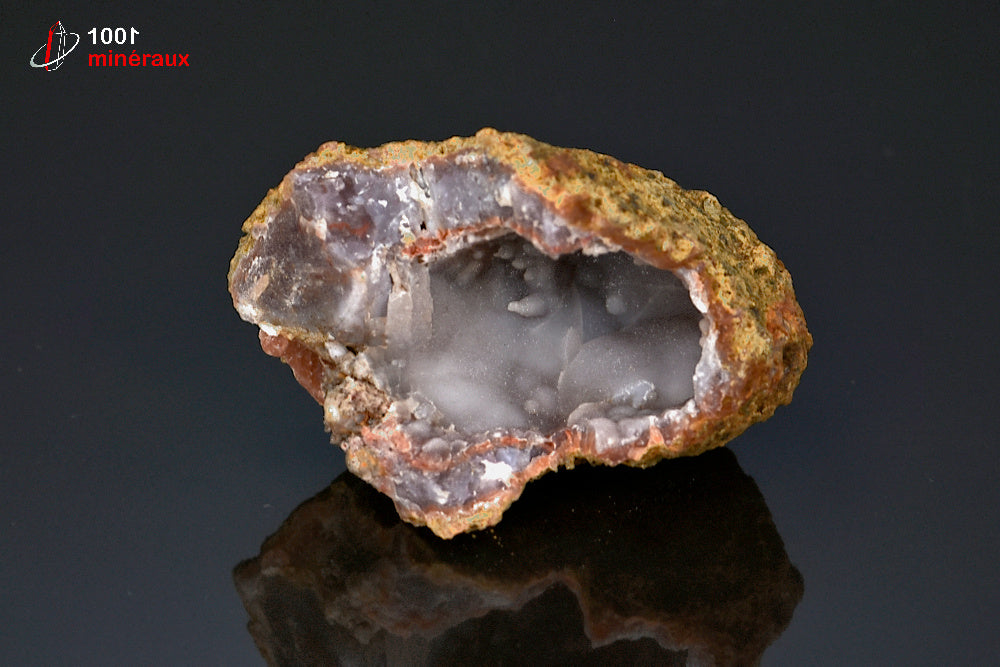 Minéral cristallisé de calcédoine du Maroc