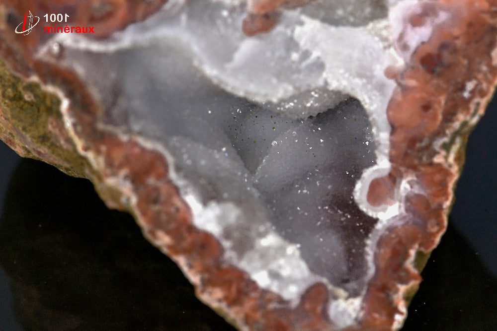 Minéral cristallisé de calcédoine du Maroc