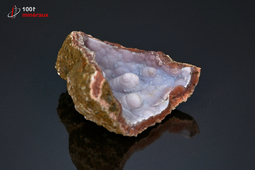 Minéral cristallisé de calcédoine du Maroc