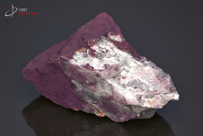 Minéral brut de purpurite violette du Portugal