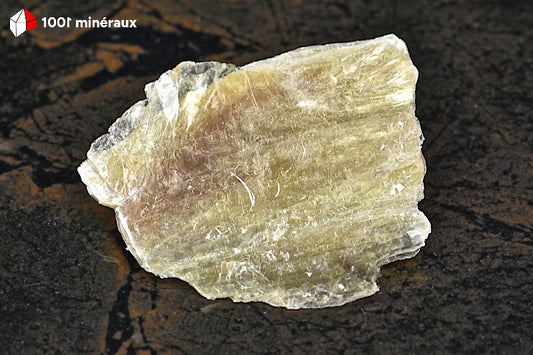 Mica blanc de Madagascar - Plaque de Muscovite 6,1 x 5,3 x 0,3 cm - BL90
