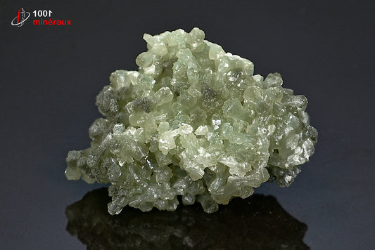 Minéral cristallisé de prehnite verte du Maroc