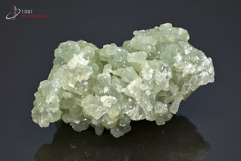 Minéral cristallisé de prehnite verte du Maroc