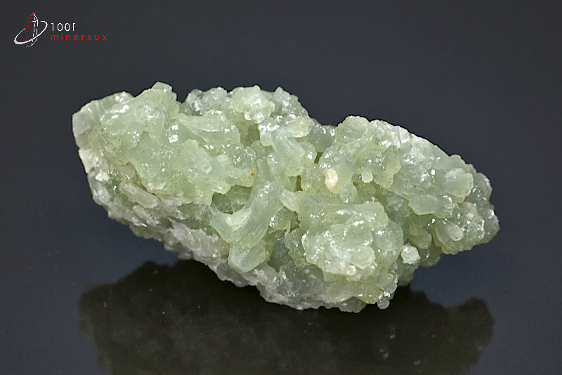 Minéral cristallisé de prehnite verte du Maroc