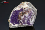 Fluorine violette sur roche - Maroc - minéraux à cristaux 6,4 cm / 264g / BL932 - Vignette | 1001 minéraux