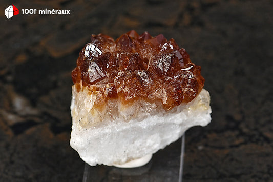 Citrine du Brésil - Spécimen cristallisé 4,2 x 3,9 x 3,7 cm sur socle - BL94
