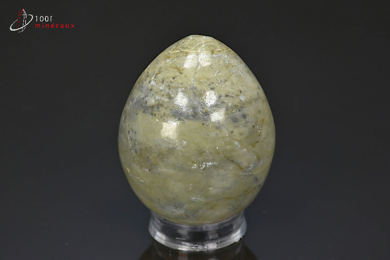 Minéral poli d'aragonite en forme d'œuf du Maroc