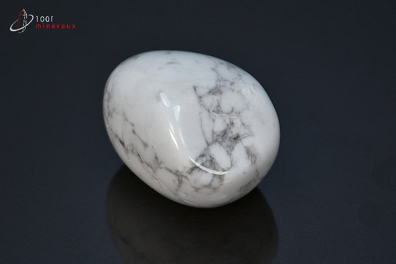 Minéral poli de howlite blanche d'Afrique du sud