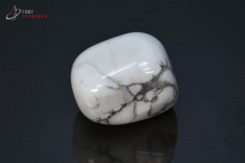 Minéral poli de howlite blanche d'Afrique du sud