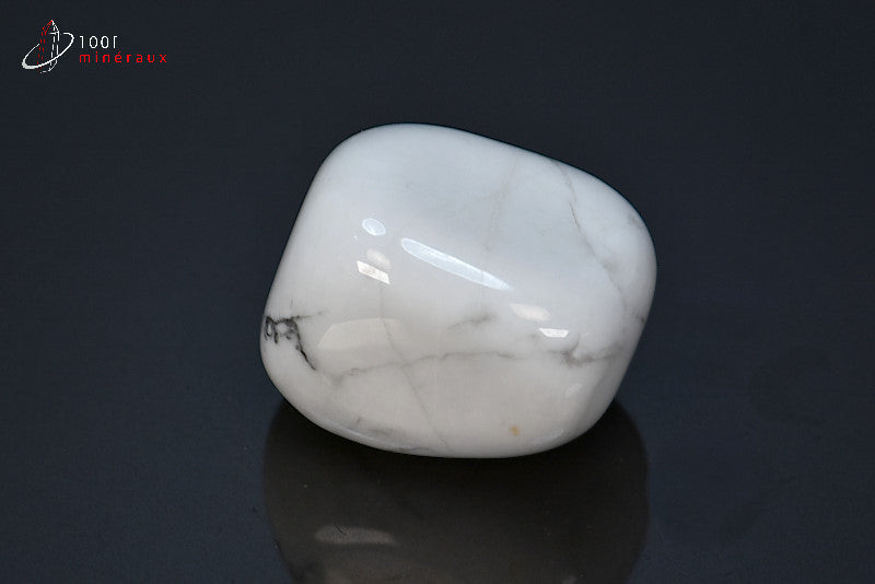 Minéral poli de howlite blanche d'Afrique du sud
