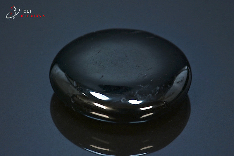 Minéral poli de jais noir de Chine