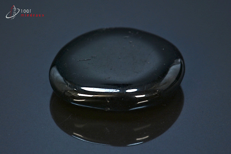 Minéral poli de jais noir de Chine