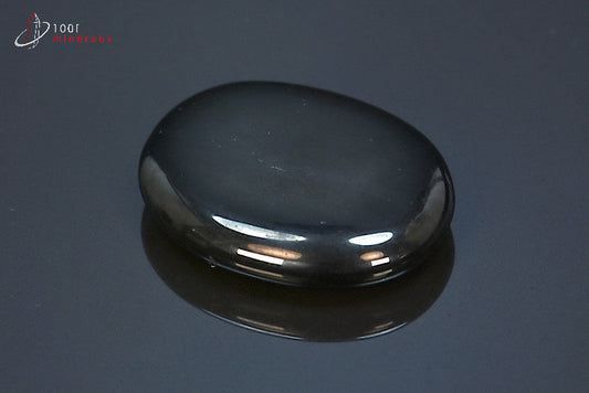 Minéral poli de jais noir de Chine