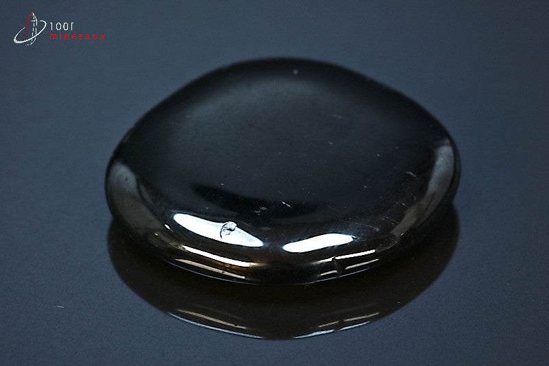 Minéral poli de jais noir de Chine