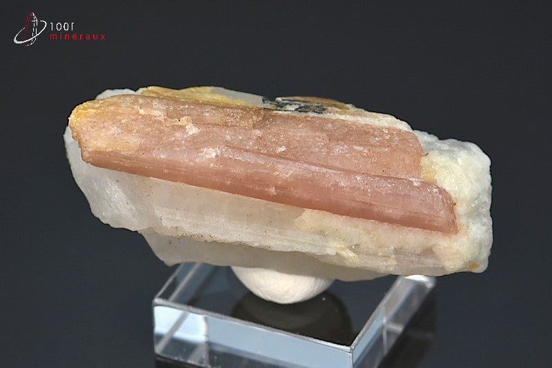 Minéral cristallisé de tourmaline rose ou rubellite du Brésil