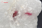 Spinelle rouge sur Cipolin - Birmanie - Minéraux à cristaux  3,7 cm / 26g / BM270 - Vignette | 1001 minéraux
