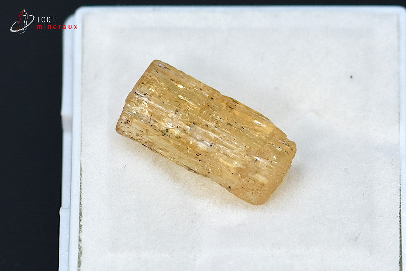 Minéral cristallisé de topaze orange du Brésil