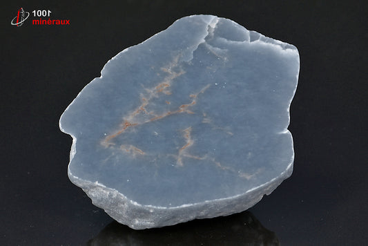 Minéral poli d'angélite bleue du Pérou