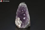 Druse d'Améthyste en Géode et Calcite - Brésil - minéraux à cristaux  9,8 cm / 435g / BM517 - Vignette | 1001 minéraux