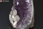 Druse d'Améthyste en Géode et Calcite - Brésil - minéraux à cristaux  9,8 cm / 435g / BM517 - Vignette | 1001 minéraux