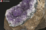 Druse d'Améthyste en Géode d'Uruguay - minéraux à cristaux  8,9 cm / 578g / BM529 - Vignette | 1001 minéraux