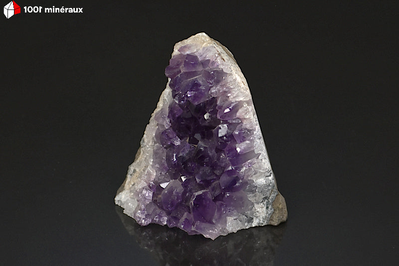 Druse d'Améthyste d'Uruguay - Géode de 357 g, cristaux violet foncé - BM535
