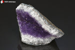 Druse d'Améthyste en Géode d'Uruguay - minéraux à cristaux  9,1 cm / 475g / BM538 - Vignette | 1001 minéraux