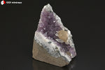 Druse d'Améthyste en Géode avec belle Calcite - Uruguay - minéraux à cristaux  10 cm / 608g / BM539 - Vignette | 1001 minéraux