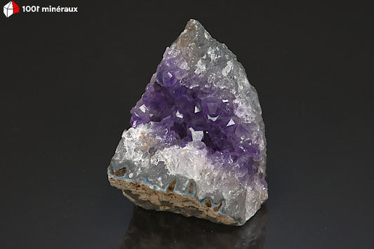 Minéral crisallisé d'une druse d'Améthyste d'Uruguay