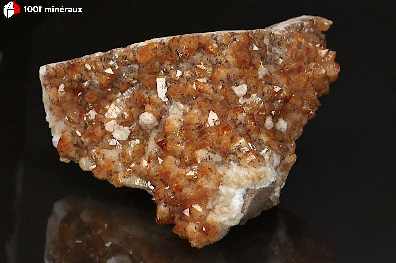 Minéral cristallisé de druse de Citrine du Brésil