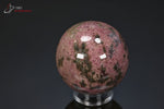Sphère polie de Rhodonite - Madagascar - Sphère polie 5,8 cm / 379g / BM927 - Vignette | 1001 minéraux