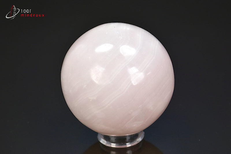 Minéral poli de manganocalcite du Pakistan en sphère
