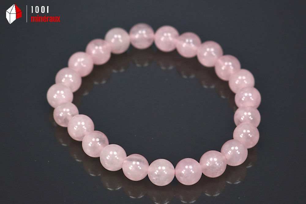 Bracelet minéraux en quartz rose