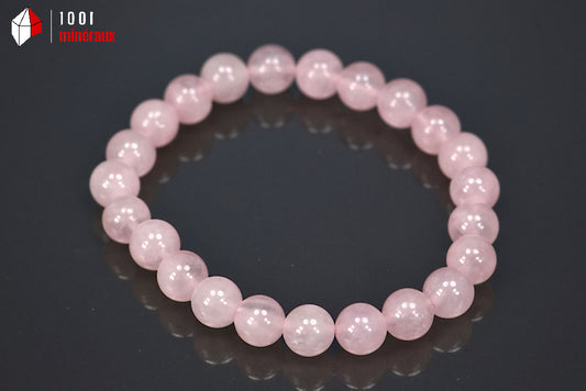 Bracelet minéraux en quartz rose