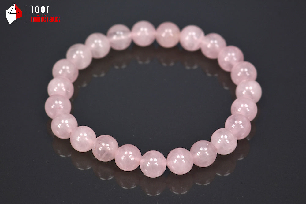 Bracelet minéraux en quartz rose