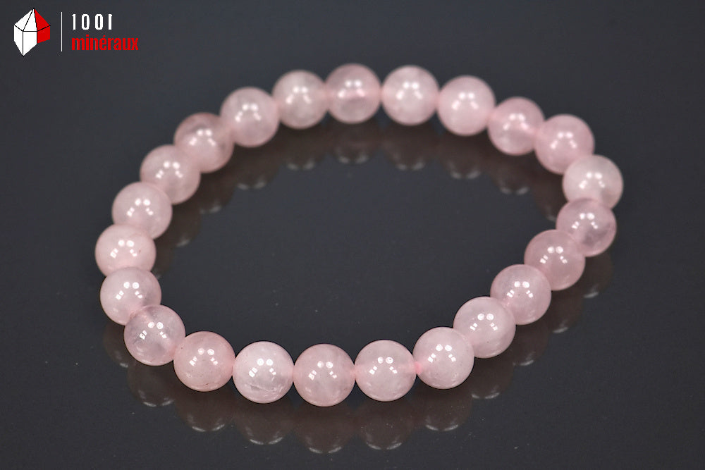 Bracelet minéraux en quartz rose